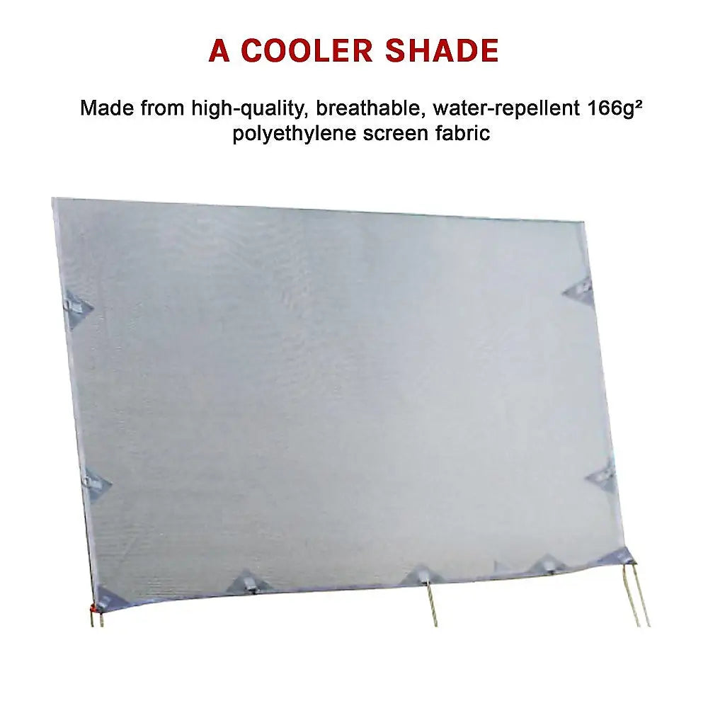 3.4m Caravan Privacy Screen Side Sunscreen Sun Shade for 12’ Roll Out Awning - Home & Garden > Shading