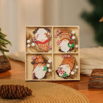 3 boxe style a set New Christmas Decorations Small Wooden Pendants Christmas Tree Decorations 12 Wooden Box Packaging