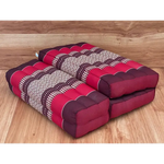 3-Fold Zafu Meditation Cushion Medium Size-RED - Furniture > Mattresses