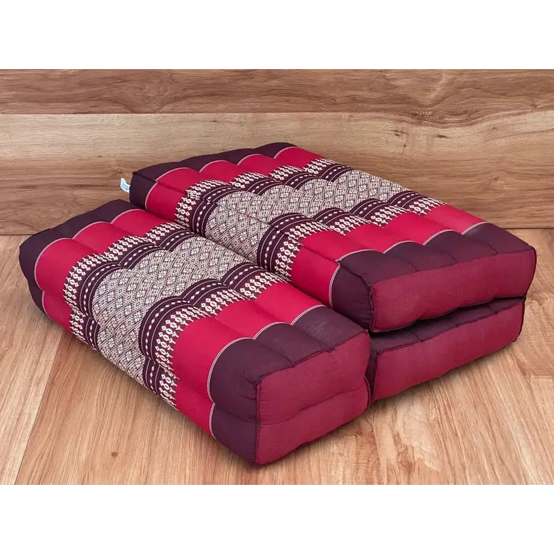 3-Fold Zafu Meditation Cushion Medium Size-RED - Furniture > Mattresses