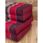 3-Fold Zafu Meditation Cushion Medium Size-RED - Furniture > Mattresses