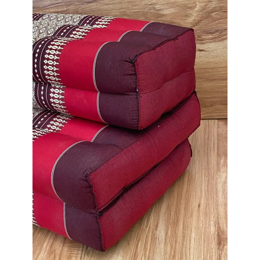 3-Fold Zafu Meditation Cushion Medium Size-RED - Furniture > Mattresses