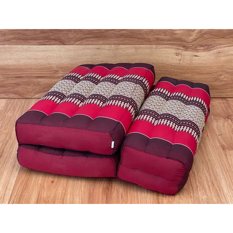3-Fold Zafu Meditation Cushion Medium Size-RED - Furniture > Mattresses