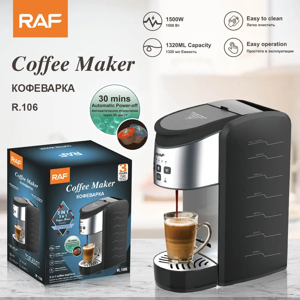 3-in-1 High-Performance Coffee Machine coffee maker - Appliances > Kitchen Appliances > Coffee Machines & Accessories
