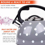 3 Liter Tea Whistling Kettle Stainless Steel Modern Whistling Tea Pot for Stovetop - Home & Garden > Kitchenware