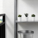 3 Pack of Artificial Succulent Potted Plants in White Plastic 6cm Pot Interior Decoration - Home & Garden > Artificial
