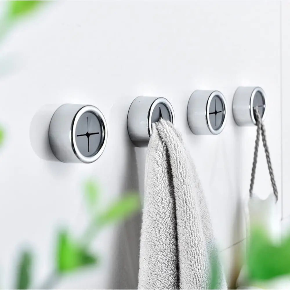 3 Pack Self Adhesive Round Towel Hooks for Kitchen and Bathroom - Home & Garden > DIY > Kitchen & Bathroom DIY