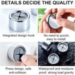 3 Pack Self Adhesive Round Towel Hooks for Kitchen and Bathroom - Home & Garden > DIY > Kitchen & Bathroom DIY