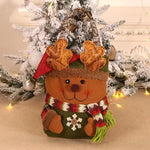 3 PCS Christmas Gift Bags - Santa Snowman and Reindeer Design for Holiday Treats and Presents - Occasions > Christmas >