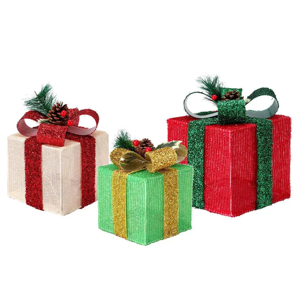 3 PCS Christmas Lights 60 LED Fairy Light Gift Box Jingle Jollys - Occasions > Christmas > Christmas Wreaths & Garlands