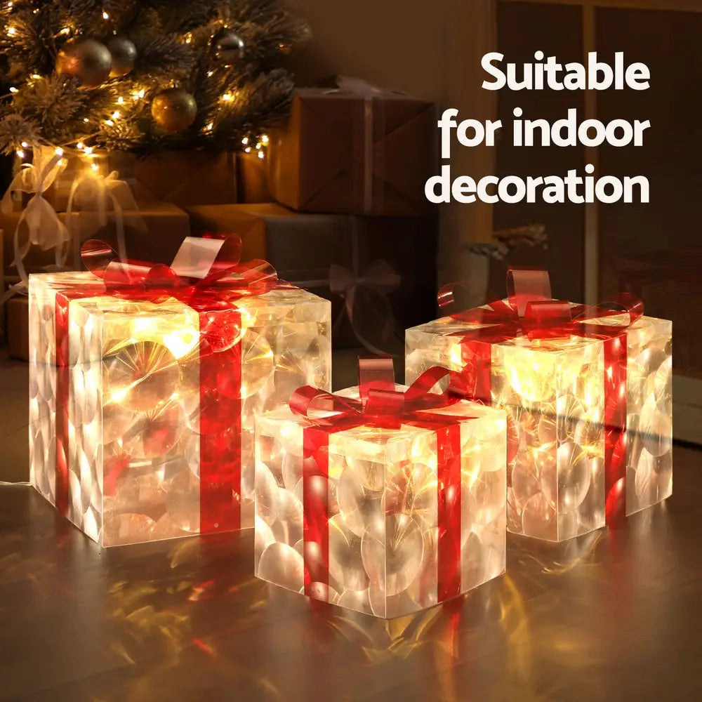 3 PCS Christmas Lights 70 LED Fairy Light Gift Box Jingle Jollys - Occasions > Christmas > Christmas Wreaths & Garlands