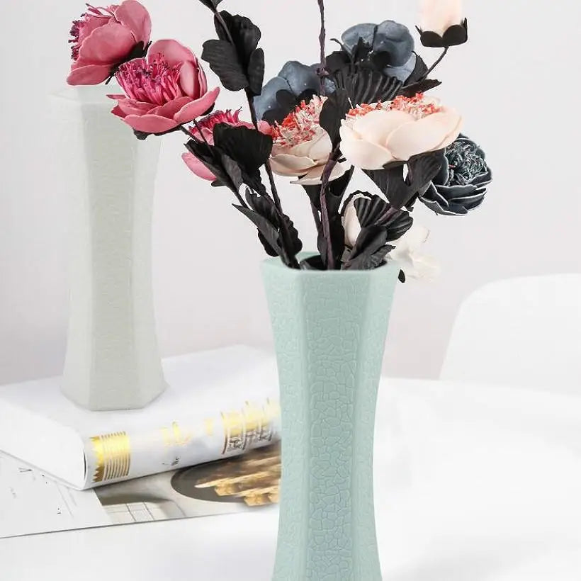 3-piece Plastic Hydroponic Vase Set for Creative Home Decor - Green - Home & Garden > Decor > Vases & Table Decor