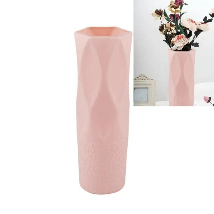 3-piece Plastic Vase Set for Dry and Wet Flower Arrangements and Floral Decor - Gray - Home & Garden > Decor > Vases &