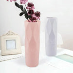 3-piece Plastic Vase Set for Dry and Wet Flower Arrangements and Floral Decor - Gray - Home & Garden > Decor > Vases &