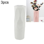 3-piece Plastic Vase Set for Dry and Wet Flower Arrangements and Floral Decor - White - Home & Garden > Decor > Vases &