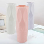 3-piece Plastic Vase Set for Dry and Wet Flower Arrangements and Floral Decor - Gray - Home & Garden > Decor > Vases &