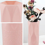 3-piece Plastic Vase Set for Dry and Wet Flower Arrangements and Floral Decor - Pink - Home & Garden > Decor > Vases &