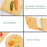 3 Pieces Bamboo Cutting Board with Juice Groove and Mobile Holder included for Home Kitchen - Home & Garden >