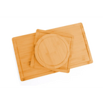 3 Pieces Bamboo Cutting Board with Juice Groove and Mobile Holder included for Home Kitchen - Home & Garden >