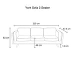 3 Seater Faux Sofa Brown Lounge Set for Living Room Couch with Wooden Frame - Furniture > Sofas