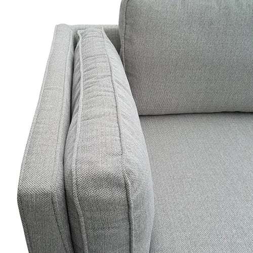 3 Seater Sofa Beige Fabric Modern Lounge Set for Living Room Couch with Wooden Frame - Furniture > Sofas