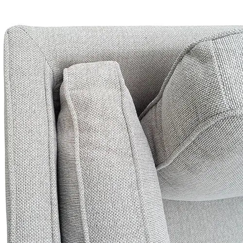 3 Seater Sofa Beige Fabric Modern Lounge Set for Living Room Couch with Wooden Frame - Furniture > Sofas