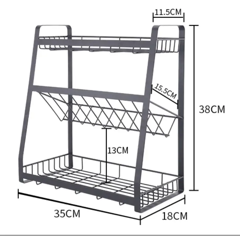 3 Tier Herb & Spice Storage Rack Stand - Home & Garden > Storage