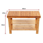 3 Tier Shoe Rack Bamboo Wooden Storage Shelf Stand Bench Cabinet Organiser - Furniture > Office