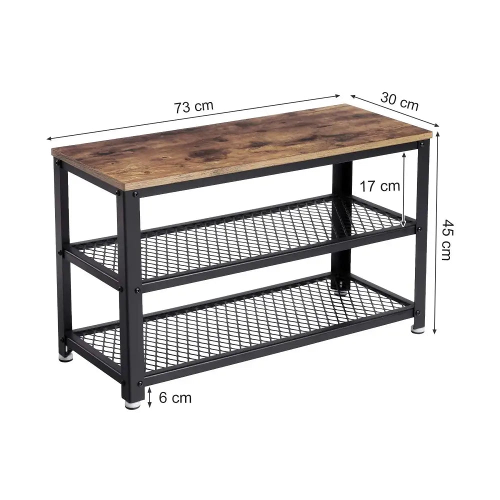 3 Tier Shoe Storage Bench (73 cm) - Home & Garden > Storage