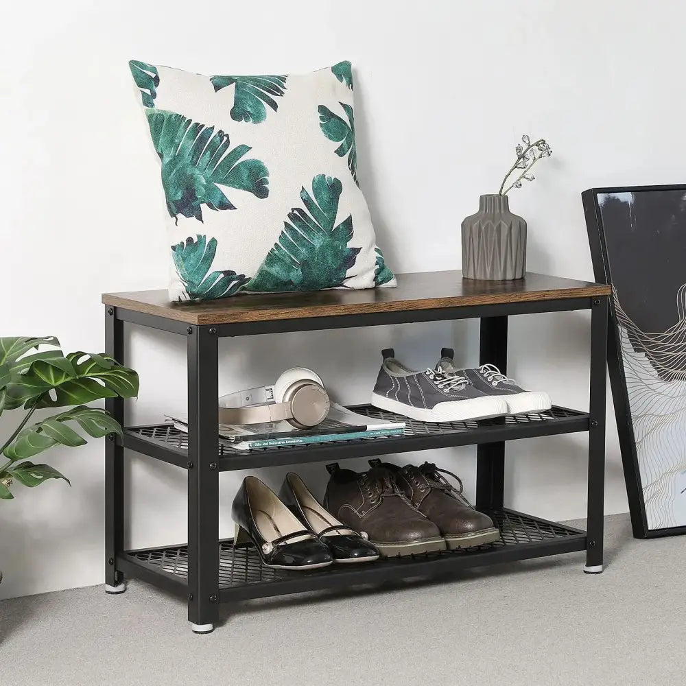 3 Tier Shoe Storage Bench (73 cm) - Home & Garden > Storage