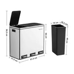 3 x 18L Kitchen Bin Waste Separation System - Home & Garden > Home & Garden Others