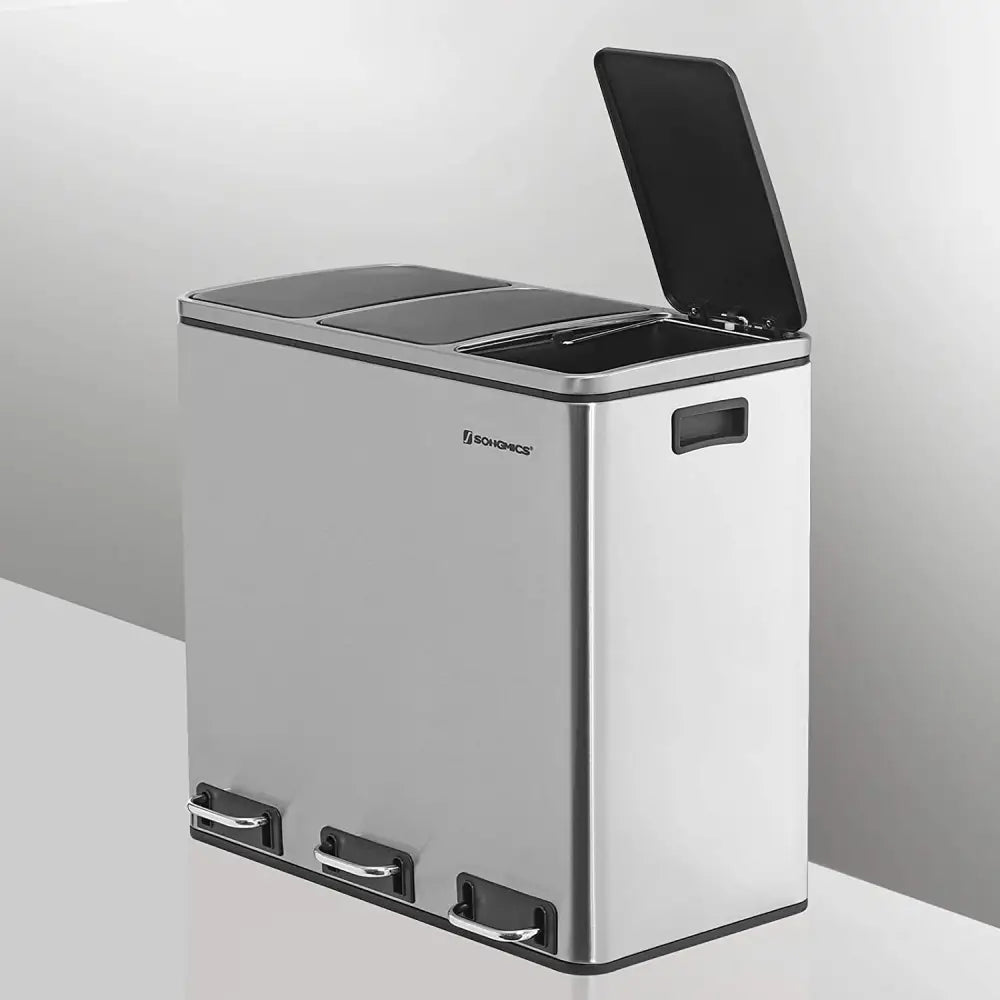 3 x 18L Kitchen Bin Waste Separation System - Home & Garden > Home & Garden Others