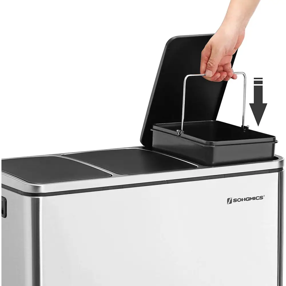3 x 18L Kitchen Bin Waste Separation System - Home & Garden > Home & Garden Others