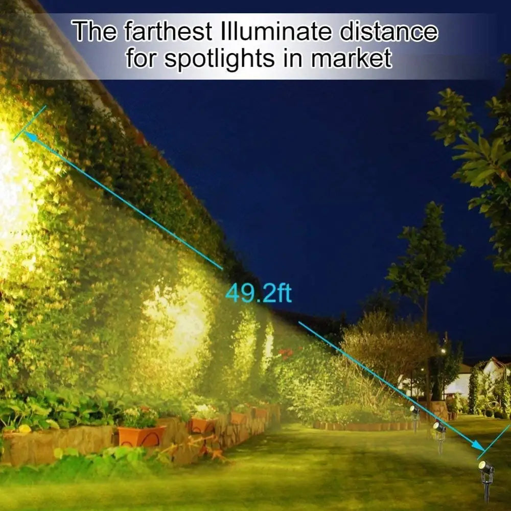 3 x LED Spotlights Powered Solar Garden Lights Outdoor Waterproof (Warm White) - Home & Garden > Garden Lights