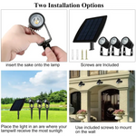 3 x LED Spotlights Powered Solar Garden Lights Outdoor Waterproof (Warm White) - Home & Garden > Garden Lights