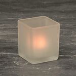 30 Bulk Pack Square Cube Frosted Glass 5cm Tealight Candle Holder Festival Decor Wedding Propose Parties Holiday