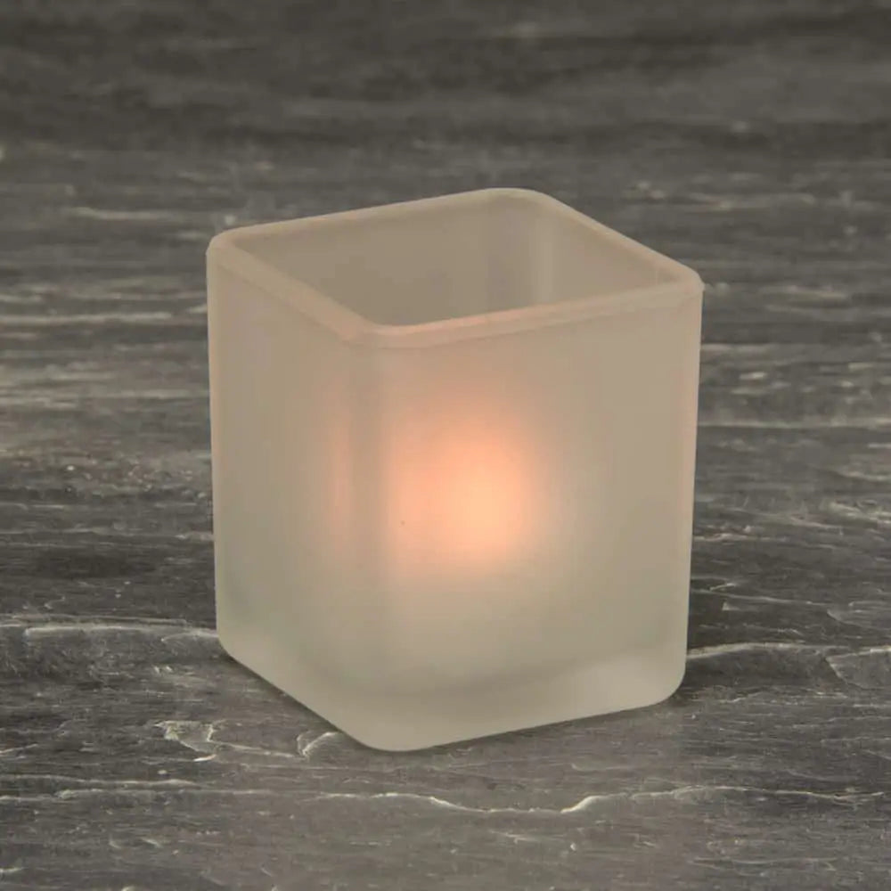 30 Bulk Pack Square Cube Frosted Glass 5cm Tealight Candle Holder Festival Decor Wedding Propose Parties Holiday