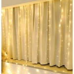 300 LEDs Window Curtain Fairy Lights 8 Modes and Remote Control for Bedroom (Warm White 300 x 300cm) - Home & Garden >