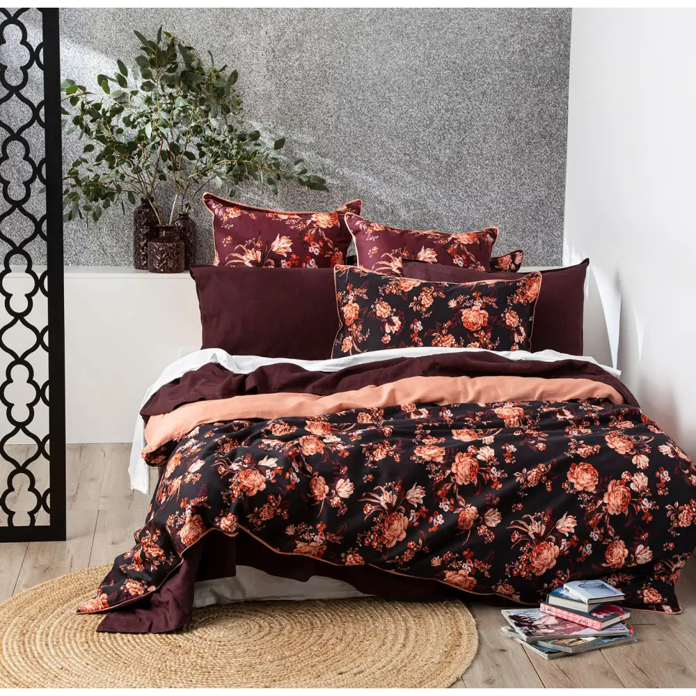 300 TC Cotton Florence Plum European Pillowcase by Renee Taylor - Home & Garden > Bedding > Pillowcases