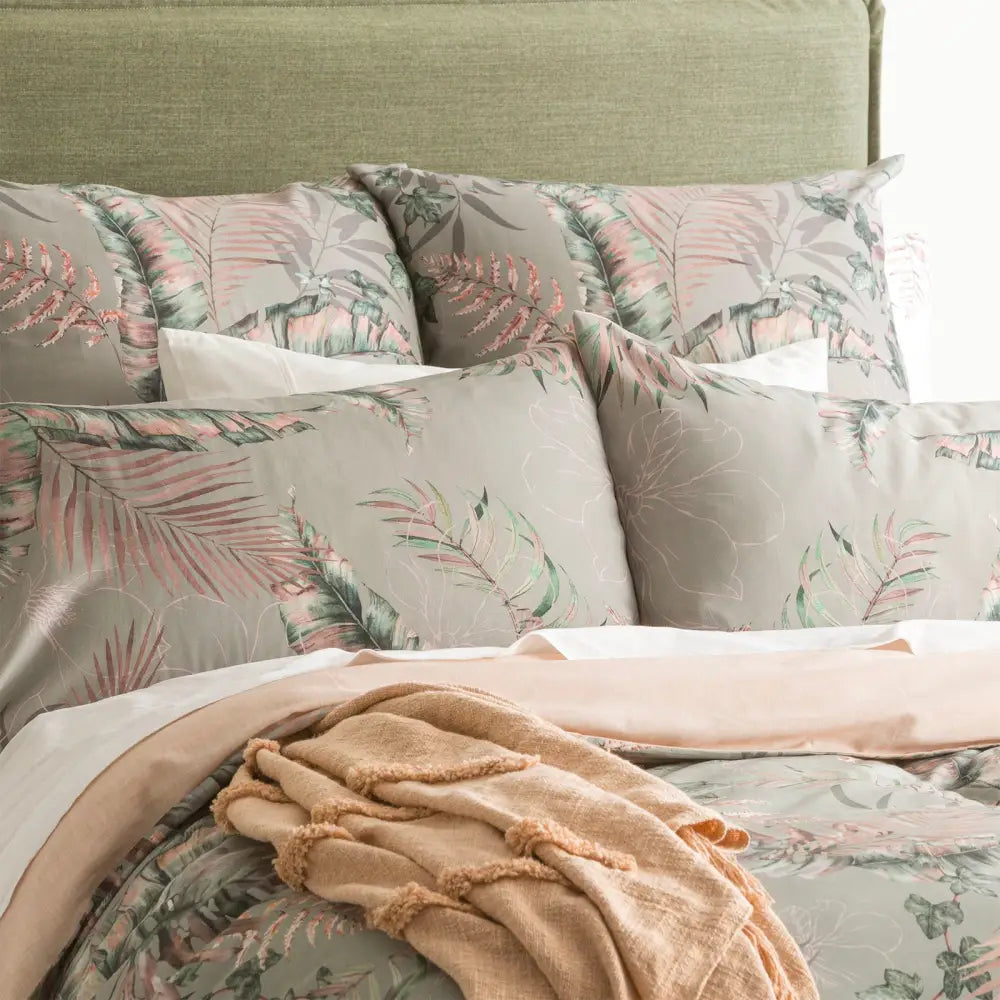 300 TC Palm Cove Cotton Reversible Forest European Pillowcase Sets by Renee Taylor - Home & Garden > Bedding >