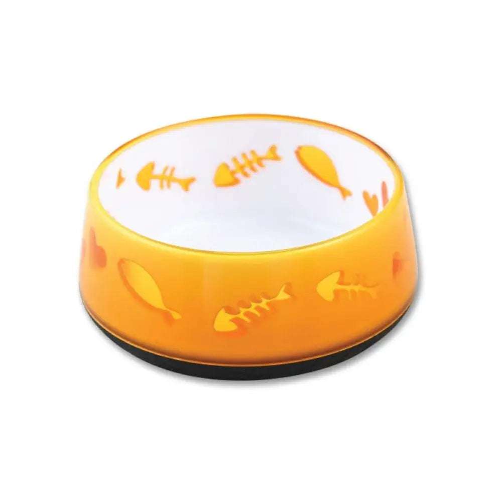 300ml Cat Bowl Orange Love - AFP Kitten Pet Food Water Feeding Anti Slip Dish - Pet Care > Dog Supplies > Dog Bowls