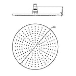 300mm Brass Shower Head Round Chrome Showerhead - Furniture > Bathroom > Shower Heads & Screens