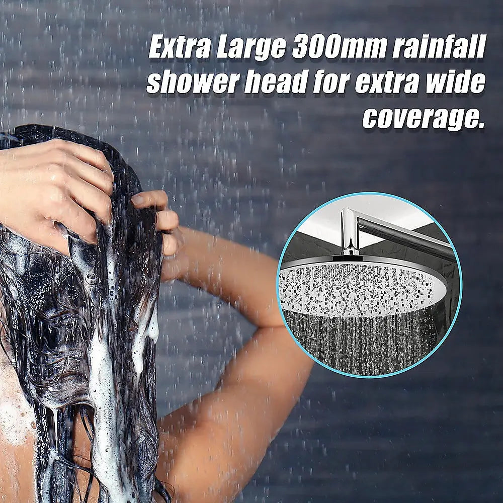 300mm Brass Shower Head Round Chrome Showerhead - Furniture > Bathroom > Shower Heads & Screens