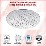 300mm Shower Head Round 304SS Chrome Showerhead - Furniture > Bathroom > Shower Heads & Screens