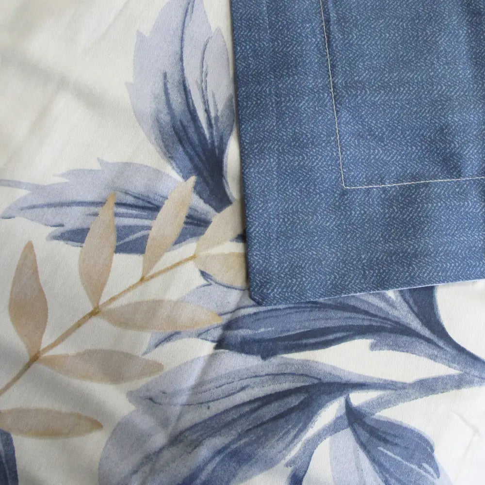 300TC Carolyn Blue Reversible Cotton Quilt Cover Set Queen - Home & Garden > Bedding > Duvet Covers