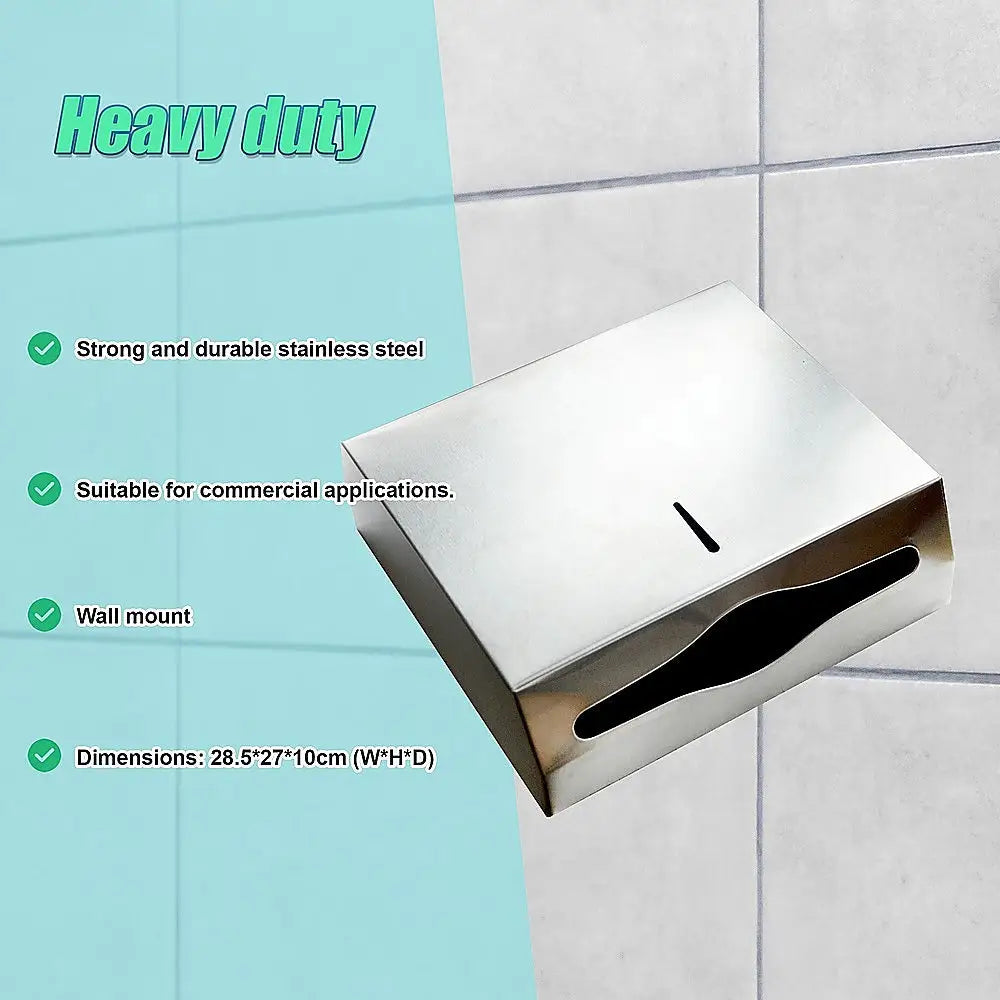 304 Stainless Steel Hand Paper Towel Dispenser Holder Toilet Heavy Duty - Home & Garden > DIY > Kitchen & Bathroom DIY