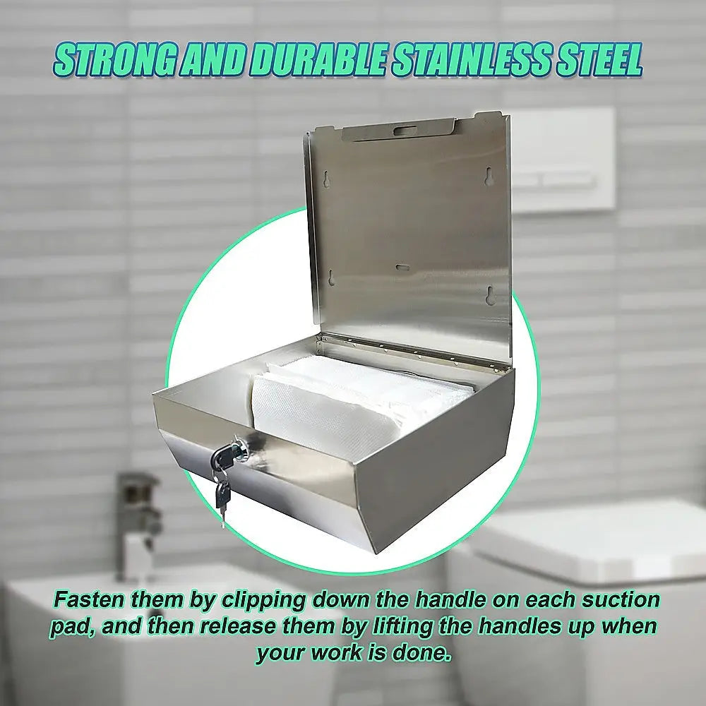 304 Stainless Steel Hand Paper Towel Dispenser Holder Toilet Heavy Duty - Home & Garden > DIY > Kitchen & Bathroom DIY