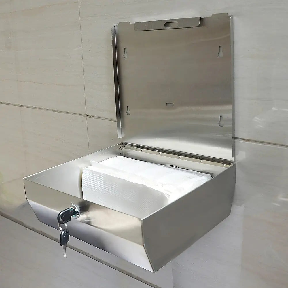 304 Stainless Steel Hand Paper Towel Dispenser Holder Toilet Heavy Duty - Home & Garden > DIY > Kitchen & Bathroom DIY
