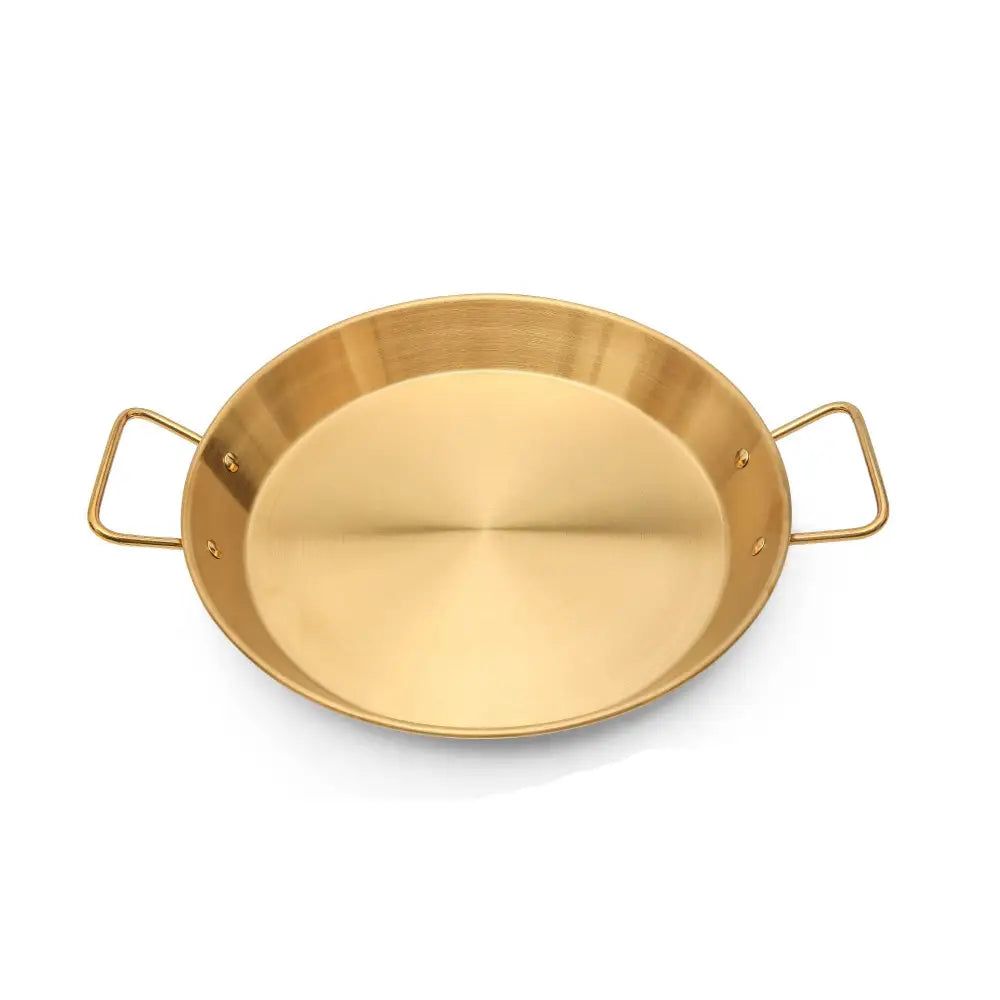 30cm seafood Paella Pan with Riveted Chrome Plated Handles Dishwasher Safe - Home & Garden > Kitchenware