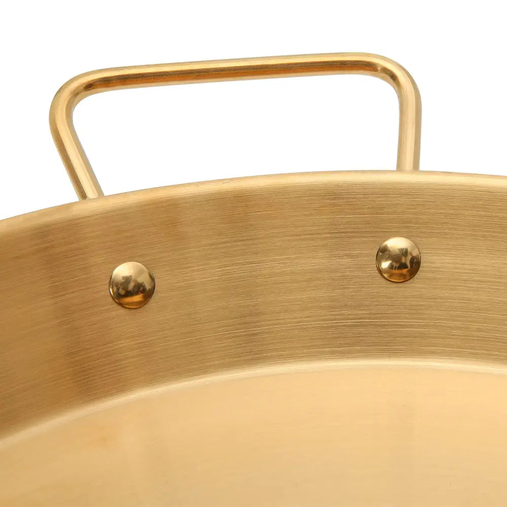 30cm seafood Paella Pan with Riveted Chrome Plated Handles Dishwasher Safe - Home & Garden > Kitchenware